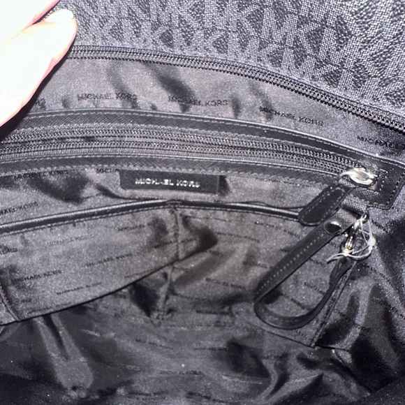 Michael Kors Black Signature MK Pattern Shoulder Bag Tote - Picture 16 of 16